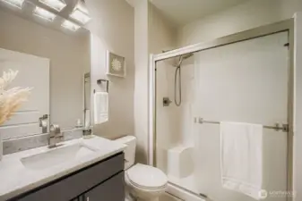 3/4 bath on the main level.