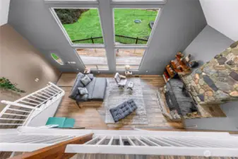 The Loft is open above the Great Room