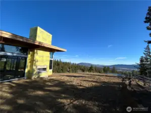 Partial view of the clubhouse and sport court...pickleball anyone?