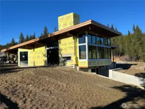 The clubhouse is really coming along!  This photo was taken on 2-11-2026.  Just another typical sunny day at Skyline Ridge!