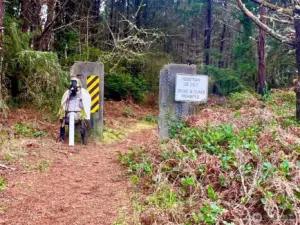 Entrance to path, on south west edge of propety.