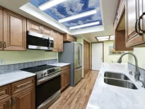 Remodeled Kitchen with Newer custom cabinets. Granite countertops. All stainless appliances.