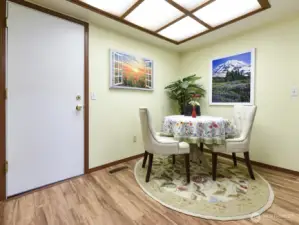 Separate dining area.