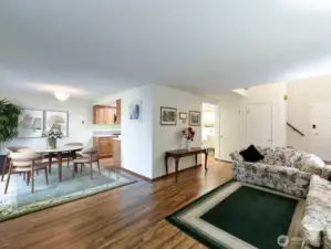 Staged Dining area from living room.