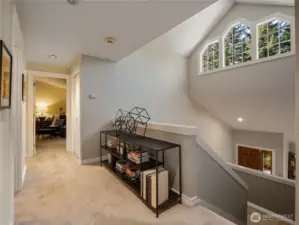 Landing on the upper level really showcases the natural beautiful of this home.