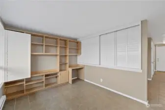 Living room with bedroom divider