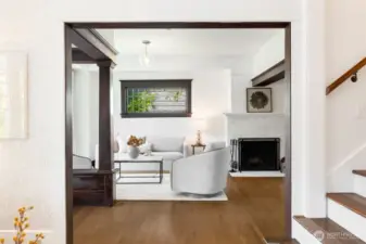 To the right of the front door is another living space, great to be used as a casual den or office.