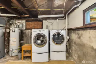 Newer front-loading laundry.