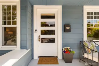 Charming front door to welcome guests.