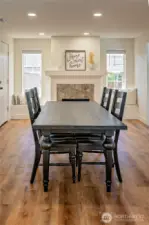 Dining/2nd living area with fireplace