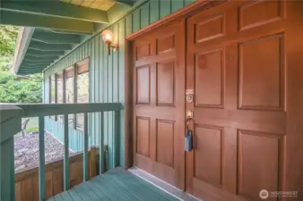 Double door entry.