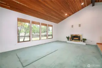 Large Living Room with gas fireplace.