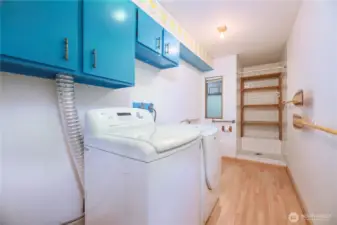 Lower level laundry half bath. Owners never used shower during their ownership.