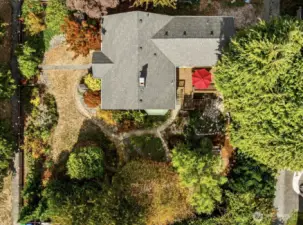 This aerial photo taken early fall, shows the beginning of the fall foliage.
