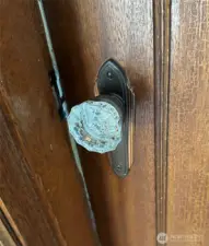 Beautiful original, crystal door knobs throughout most of the home.