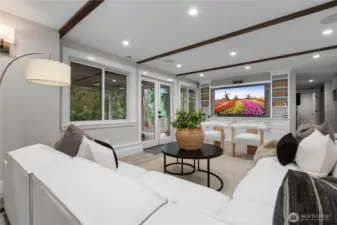 Downstairs media room