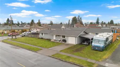 Garage with covered parking