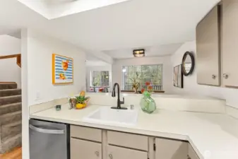 Serve your guests dinner over the bfast bar.