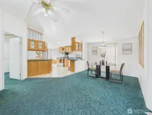 Views of open concept living area