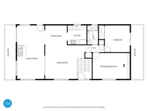 Floorplan of the upper level, level 2.