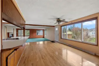 Light, bright open living area.