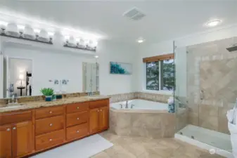 Beautiful open design, with classic timeless tile work.