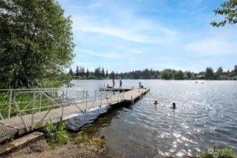 private park with private lake access & private community dock