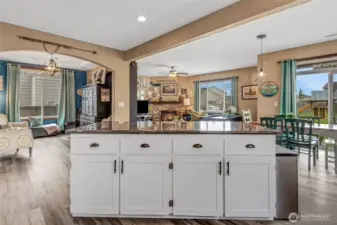 Kitchen Looking Out to Living Area