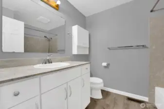 Upstairs, main bathroom