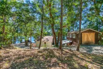 Two vintage cabins on a half acre lot.