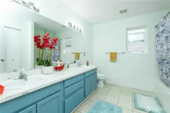 Primary bath with two sinks