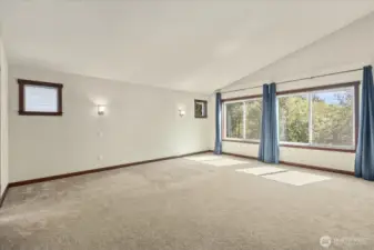 Welcome to the Primary Suite! Over looking the green belt & backyard. Retreat with sunset views!