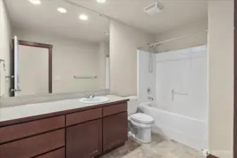 Full bath conveniently located in between the three upper level bedrooms.