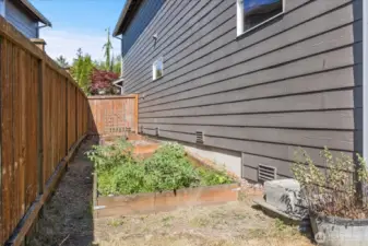This garden space offers the perfect blend of sunshine and shade for year-round enjoyment. What's the first seed you would plant?