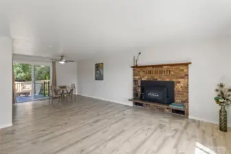 Cozy Wood Burning Fireplace ..