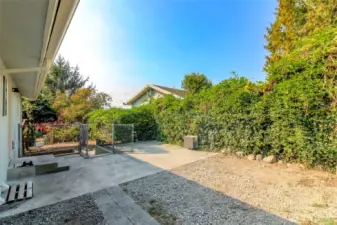 Step out the back door to your very private back yard.