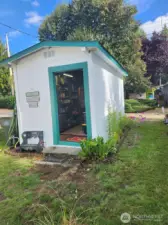 Private 8 X 12 storage shed.