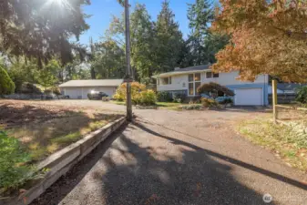 looking at home from drive way