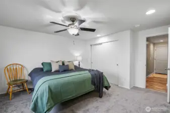 Master bedroom with  updated private bath.