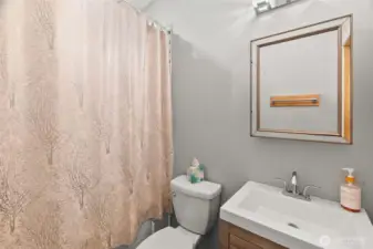 full bath in finished workspace/office