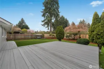 XL Back deck outside of additional living space.