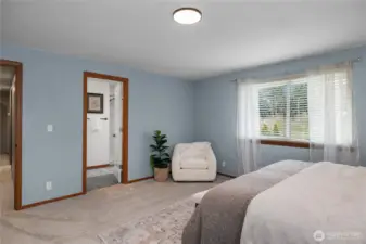 View of the primary heading into the 5 piece bath.