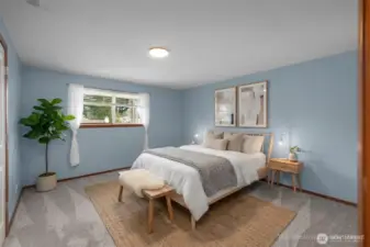 Virtually staged bedroom #2