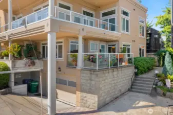 Tastefully updated two-bedroom two-bath residence offers a desirable open floor plan, wood flooring throughout, fresh paint, gas fireplace and enjoys the solitude of being the only home on this floor.