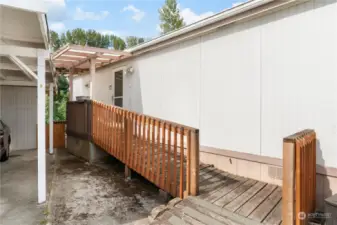 Accessible entry from carport
