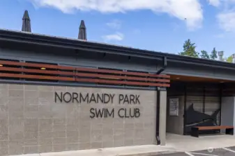 Beautiful Normandy Park Swim Club less than Half Mile away.
