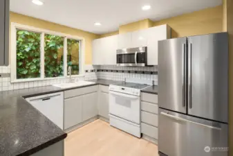 Spacious kitchen with lots of counter space and storage!