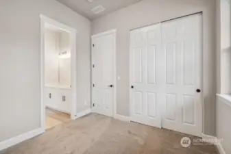 Front bedroom - photos not of actual home, taken from a similar Abbot floorplan