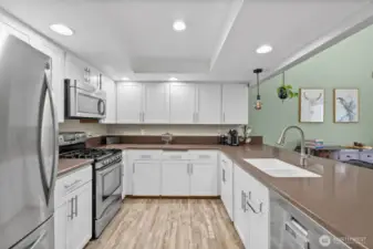 Kitchen from kitchen entrance