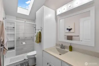 Primary bedroom bath off the flex space and primary bedroom
